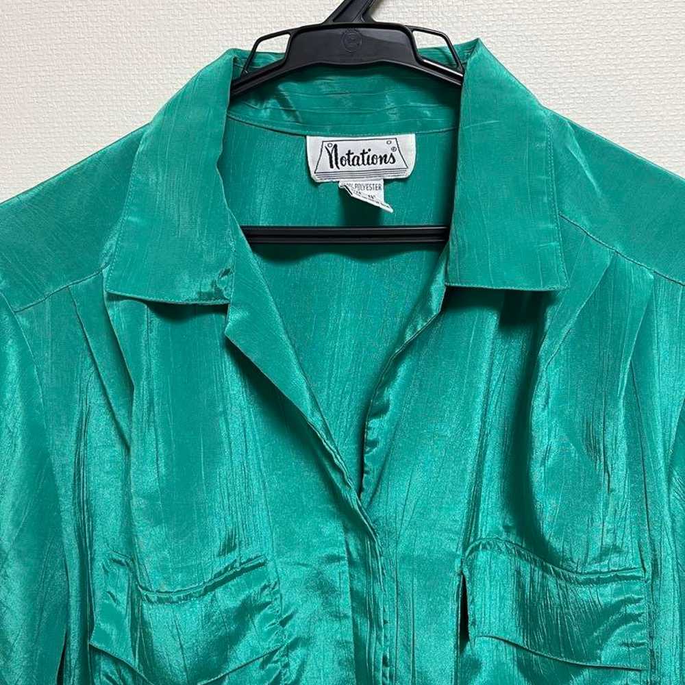 Vintage Green Short Sleeve Shirt - Secondhand - image 5