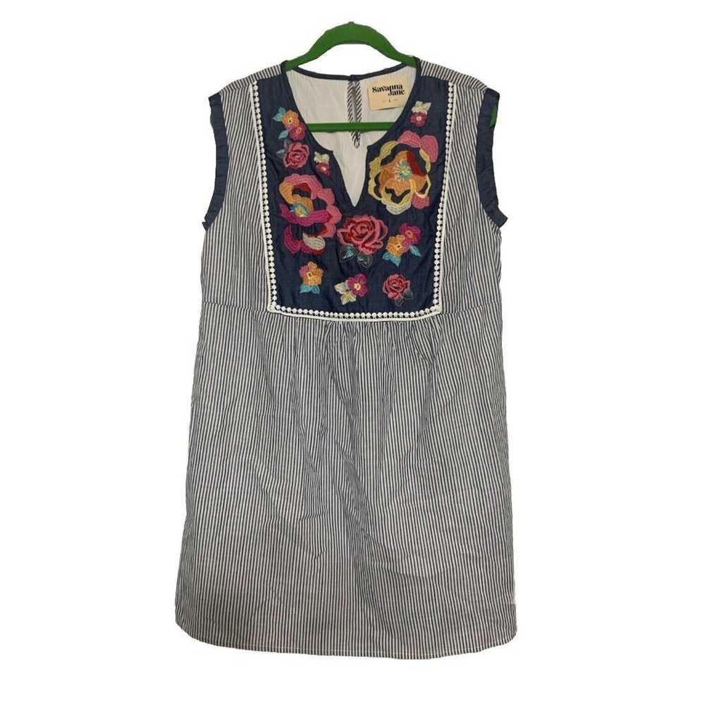 Savanna Jane Embroidered Boho Peasant Tunic Dress… - image 2