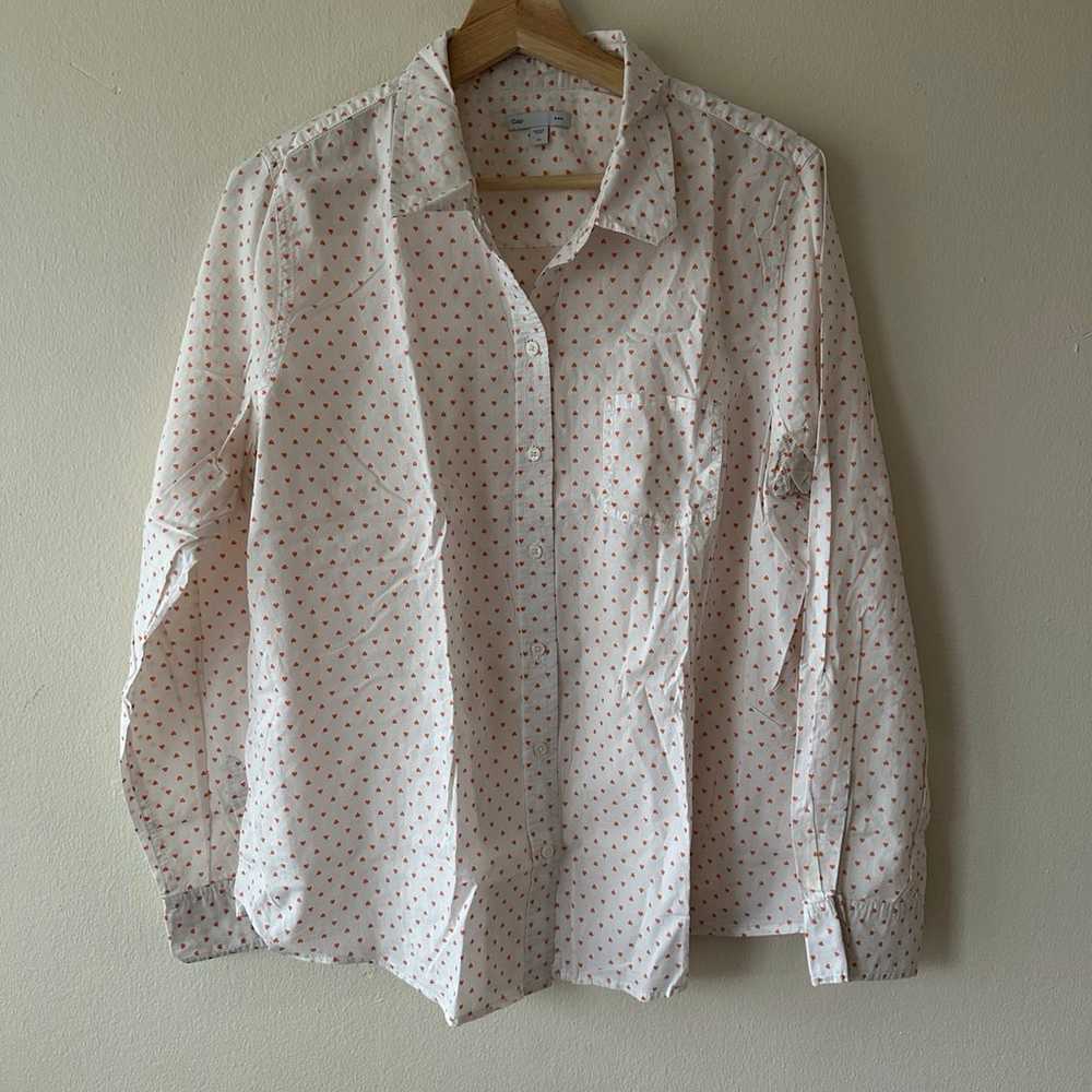 Gap Womens Dots Button Down Shirts XL - image 2