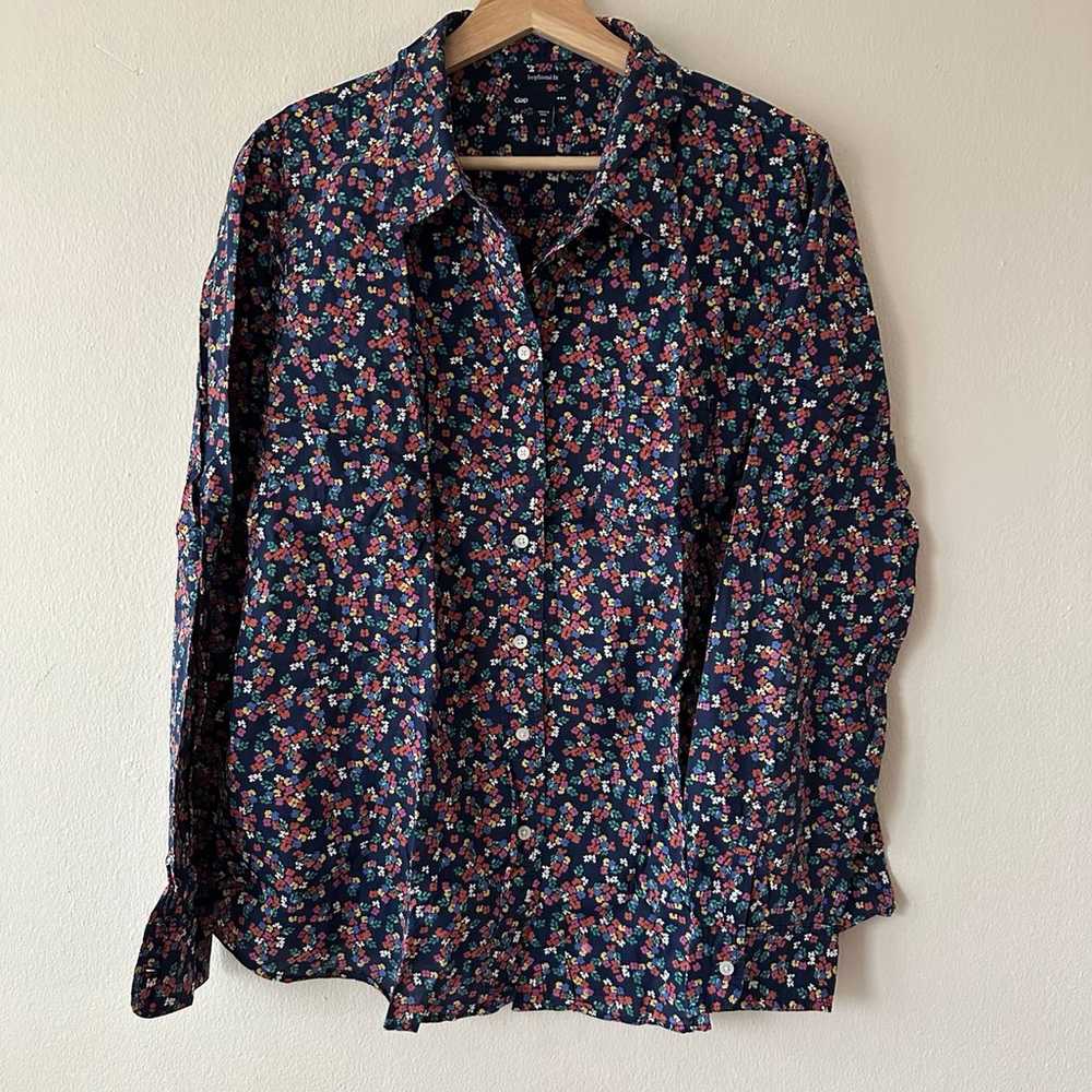 Gap Womens Dots Button Down Shirts XL - image 5