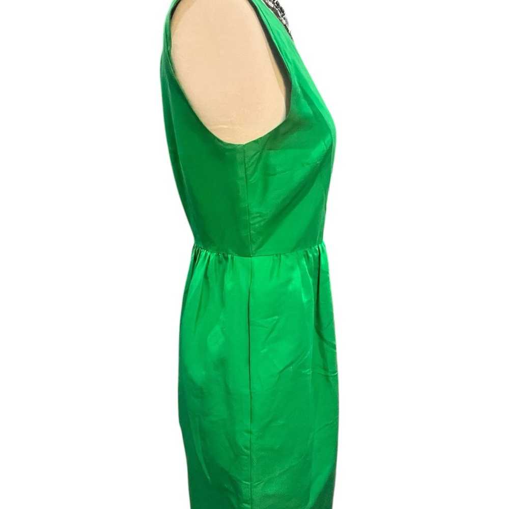 J. Crew Dress Green Sleeveless Womens Sz 4 - image 3