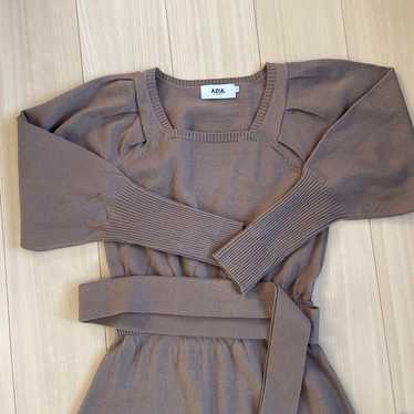 AZUL by MOUSSY Brown Long Knit Dress S