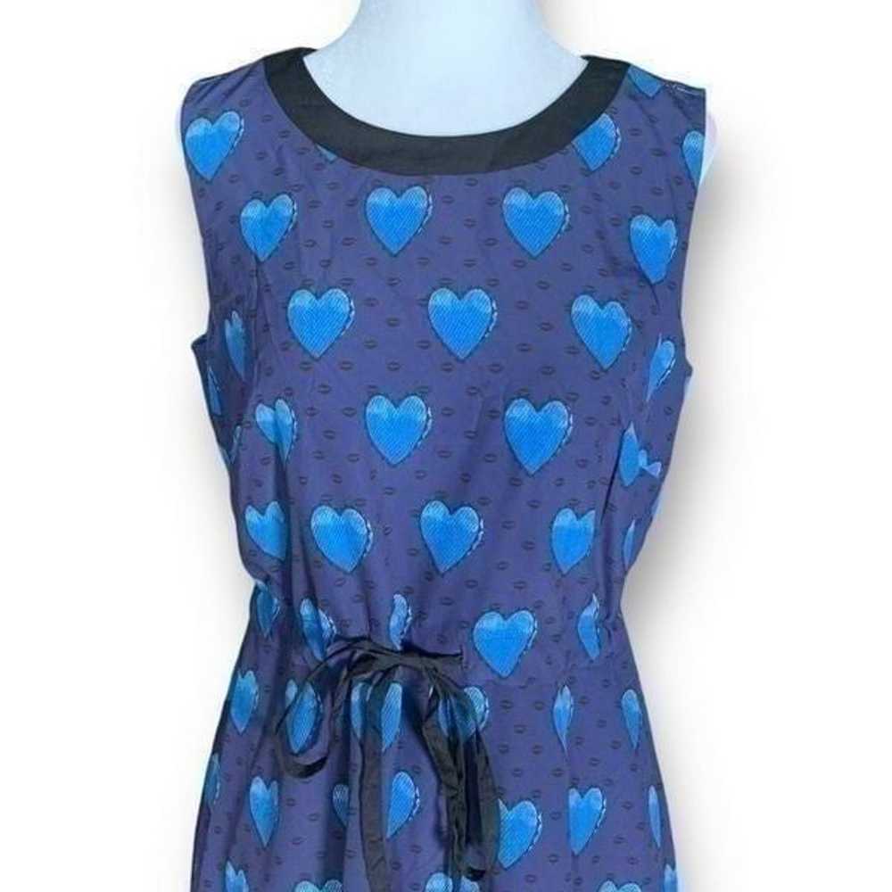 eShakati Dress Navy Heart Print Sleeveless Drawst… - image 2