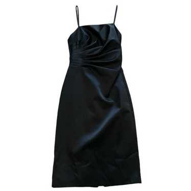 Vintage Cache Black Dress Cowl Pleated Midi Forma… - image 1