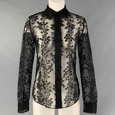 Carven Black Lace Button Up Shirt