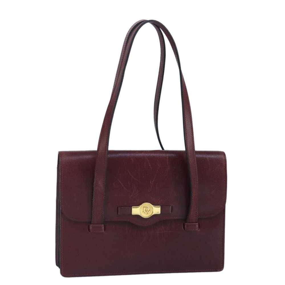 Dior Burgundy Leather Shopper Bag (Pre-Owned) - image 1