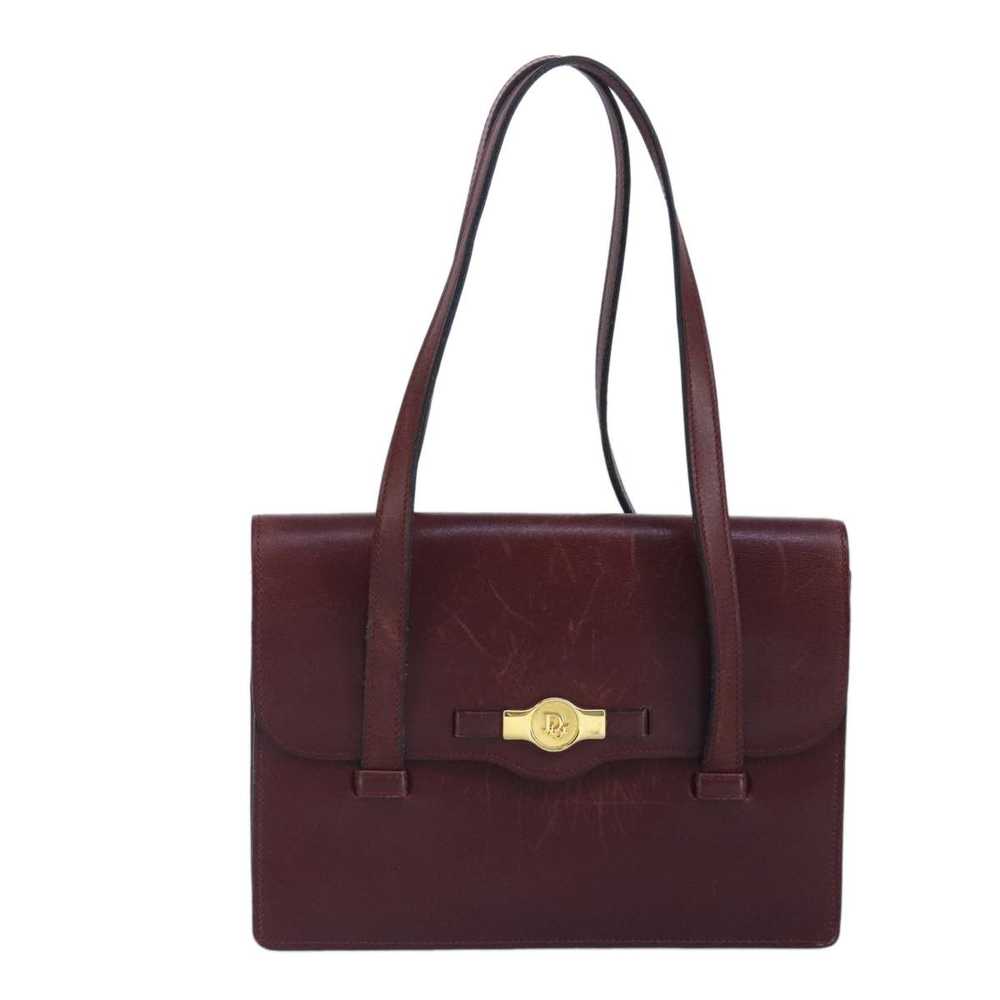 Dior Burgundy Leather Shopper Bag (Pre-Owned) - image 2