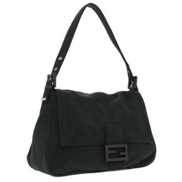 Fendi Mamma Baguette Grey Cotton Shoulder Bag (Pr… - image 1