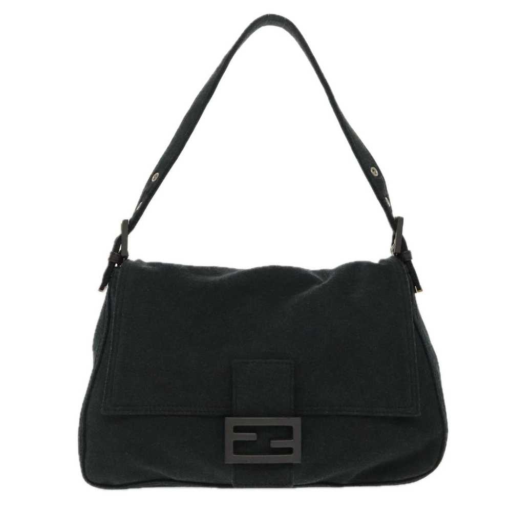 Fendi Mamma Baguette Grey Cotton Shoulder Bag (Pr… - image 2