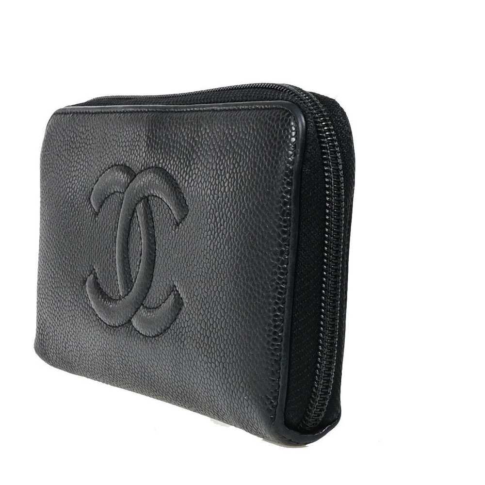 Chanel Logo Cc Black Leather Wallet (Pre-Owned) - image 3