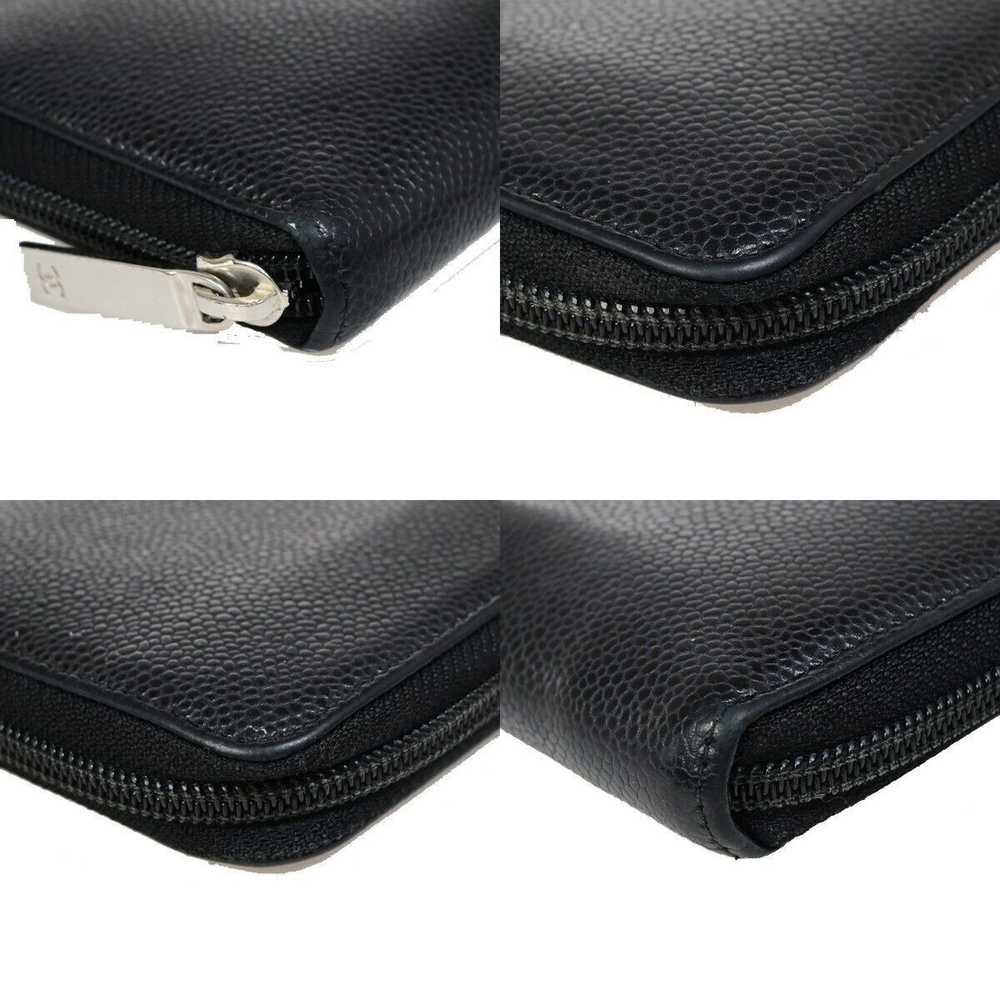 Chanel Logo Cc Black Leather Wallet (Pre-Owned) - image 4