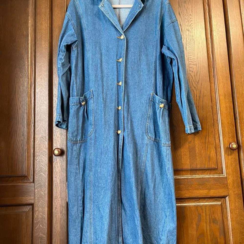 Unique Denim One-Piece Denim Coat - image 1