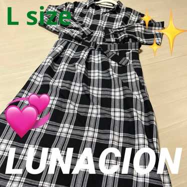 Brand new LUNACION check shirtdress L