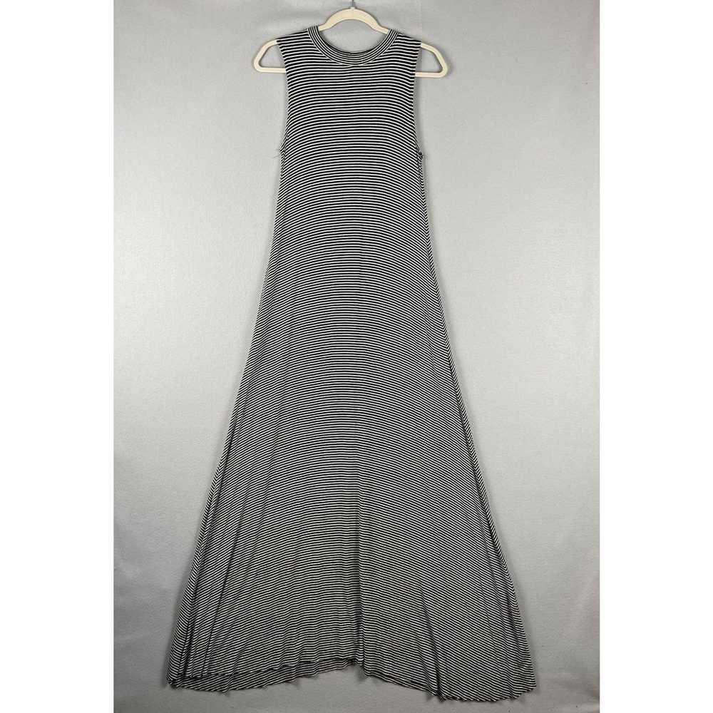 Elan Striped Jersey Maxi Dress Womens Small Black… - image 1