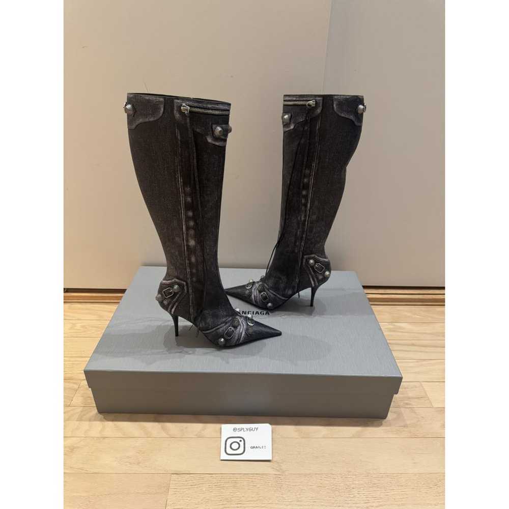 Balenciaga Cagole leather biker boots - image 6