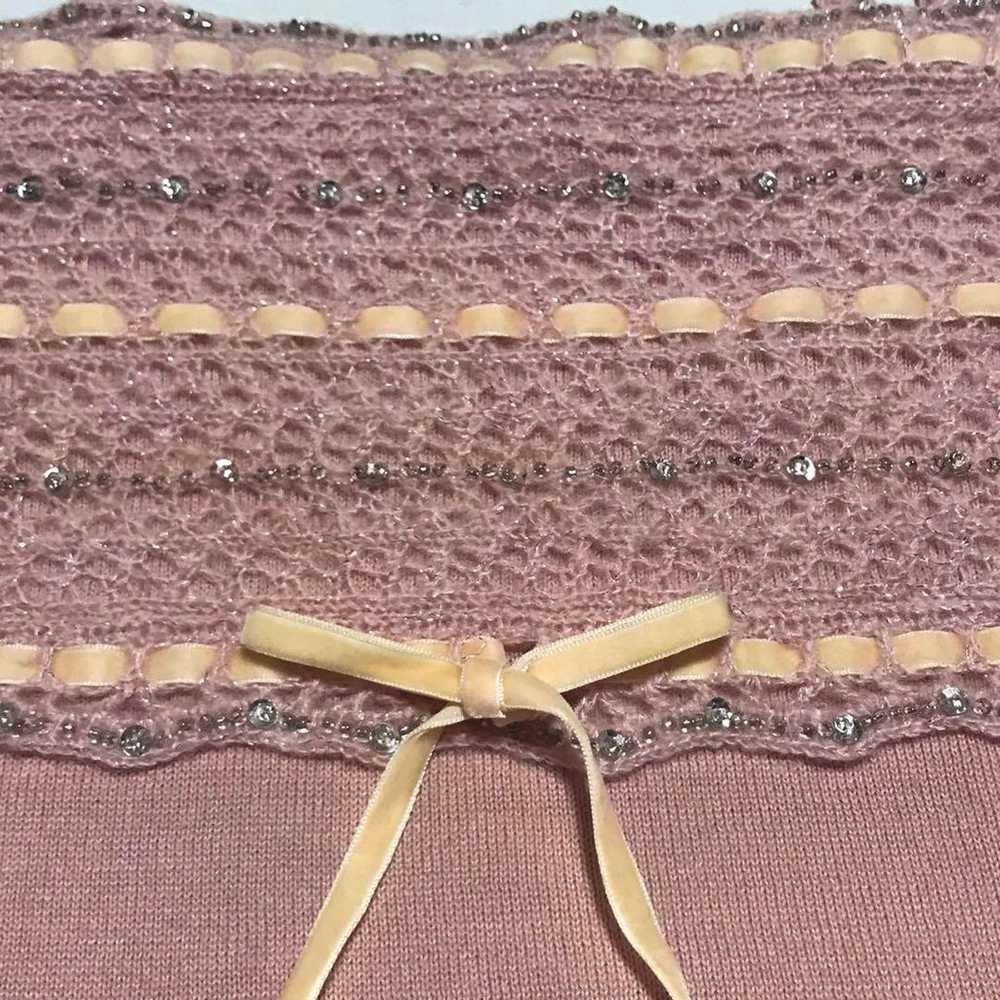 Y2K fairy core boho ballet core lace knit ribbon … - image 5