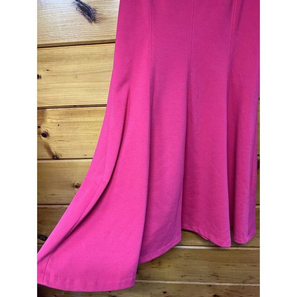 Tahari Pink 14 Sleeveless Fit Flare Knit Dress Wo… - image 3