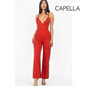 Capella Women’s Sexy Deep V Neck Spaghetti Strap S