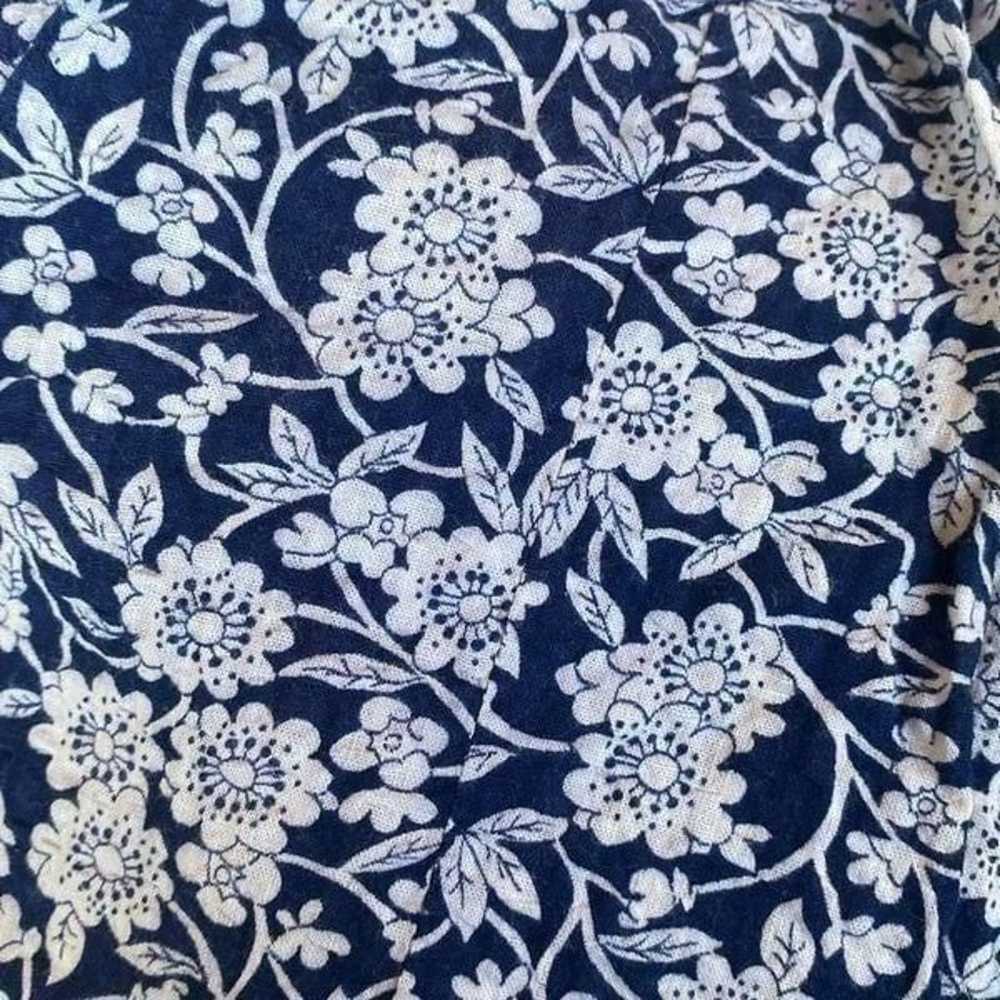 Vintage 1970's blue and white floral maxi dress - image 3