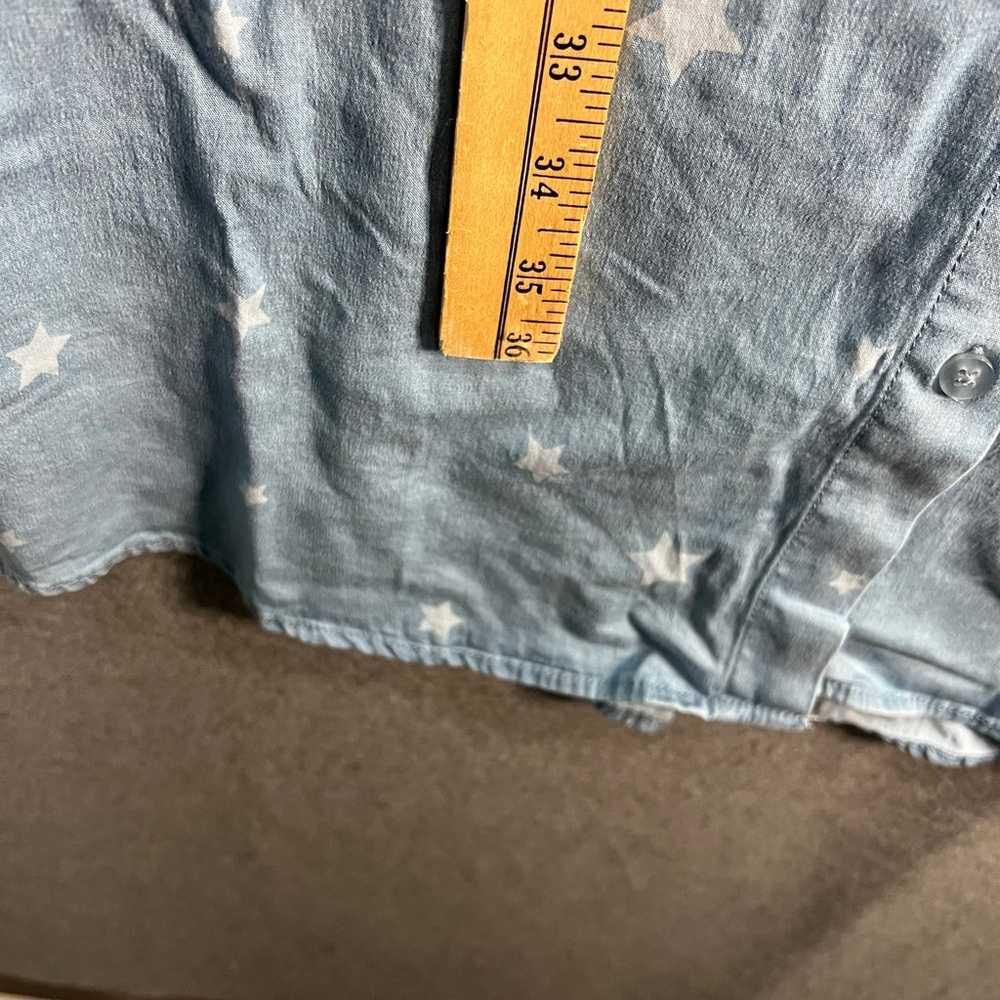 Denim & Co. Stretch Lyocell Star Print Short-Slee… - image 6