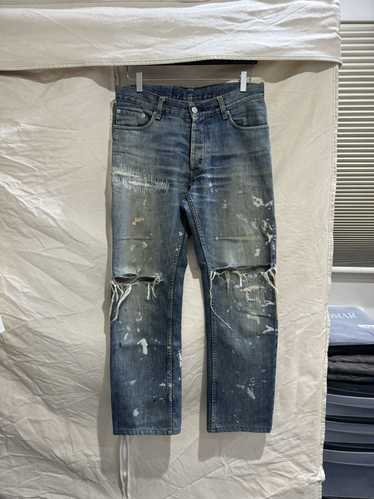 Helmut Lang 1998 Helmut Lang Thrashed Repaired Blu