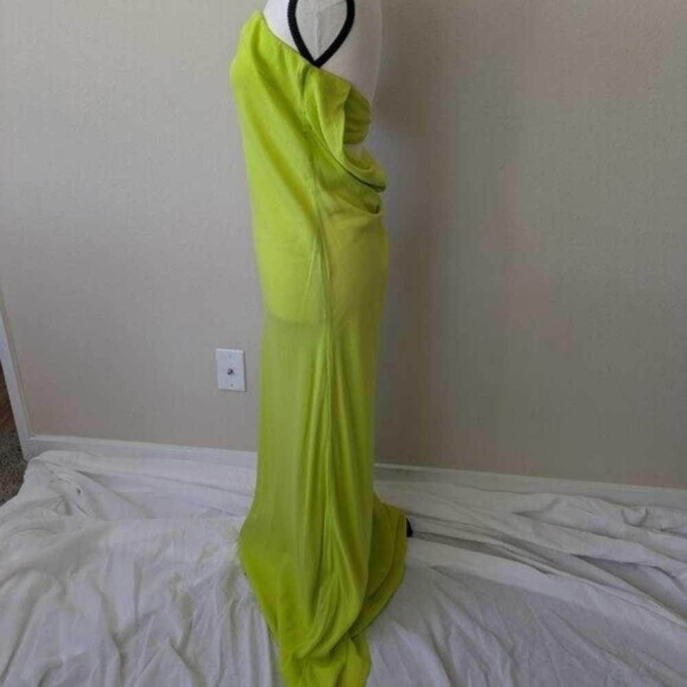 Olivaceous Neon Green Strapless Gown Maxi Dress S… - image 3