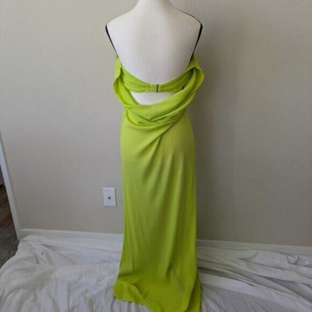 Olivaceous Neon Green Strapless Gown Maxi Dress S… - image 4