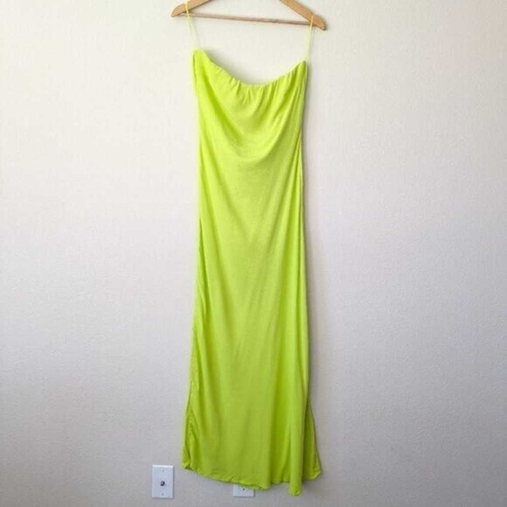 Olivaceous Neon Green Strapless Gown Maxi Dress S… - image 8