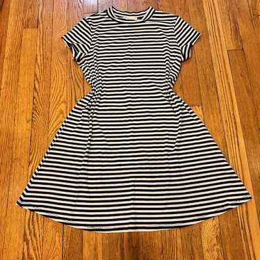 Mini black and white striped dress!