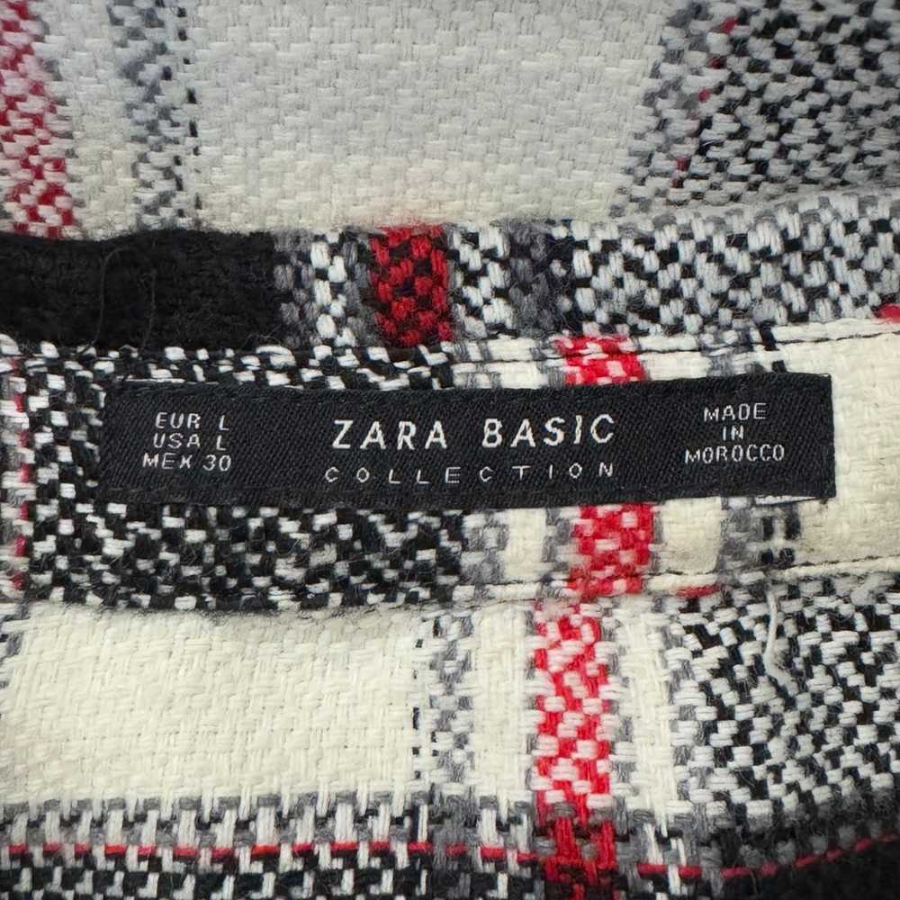 ZARA Basic Collection Women's 3/4 Sleeve Plaid Fl… - image 3