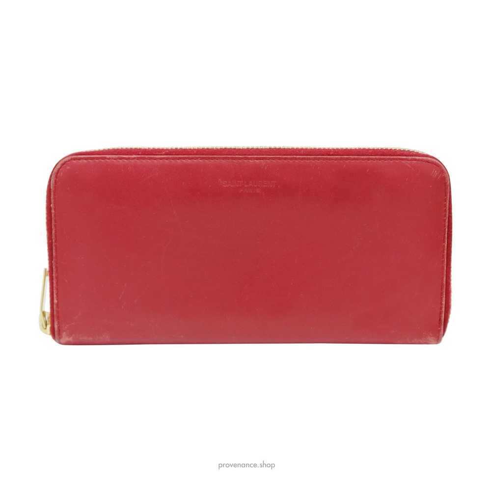 Saint Laurent Paris 🔴 SLP Zip Long Wallet - Popp… - image 1