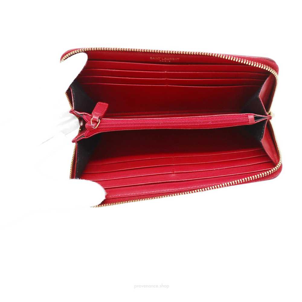 Saint Laurent Paris 🔴 SLP Zip Long Wallet - Popp… - image 9