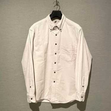 1990s J.CREW Corduroy Shirt White Vintage