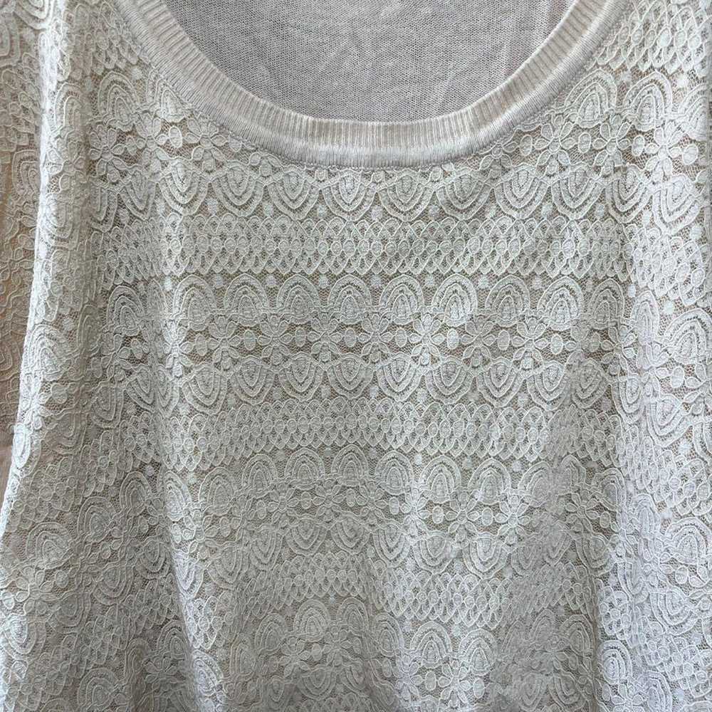 AFTERNOONTEAWARDROBE Switching Knit Pullover Ivory - image 2