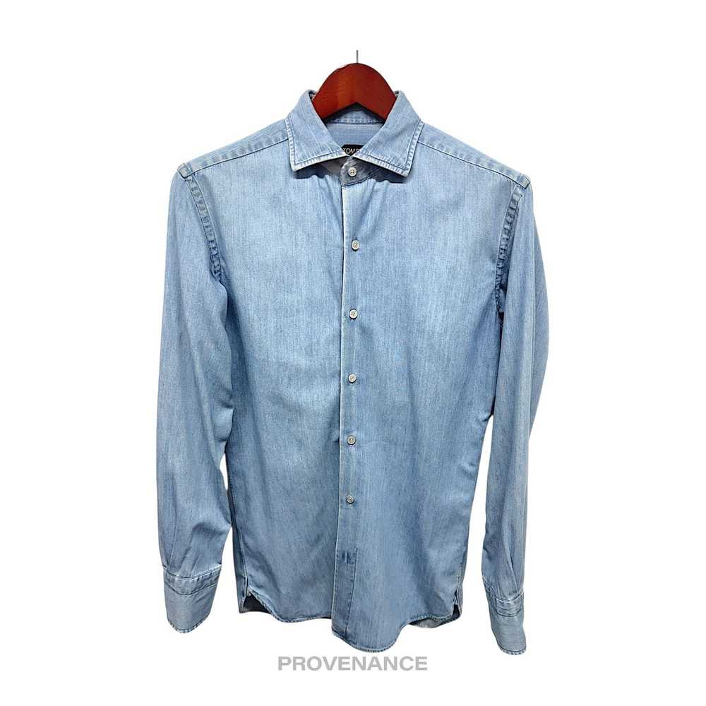 Tom Ford 🔴 Tom Ford Denim Shirt - Blue 38 15 - image 1