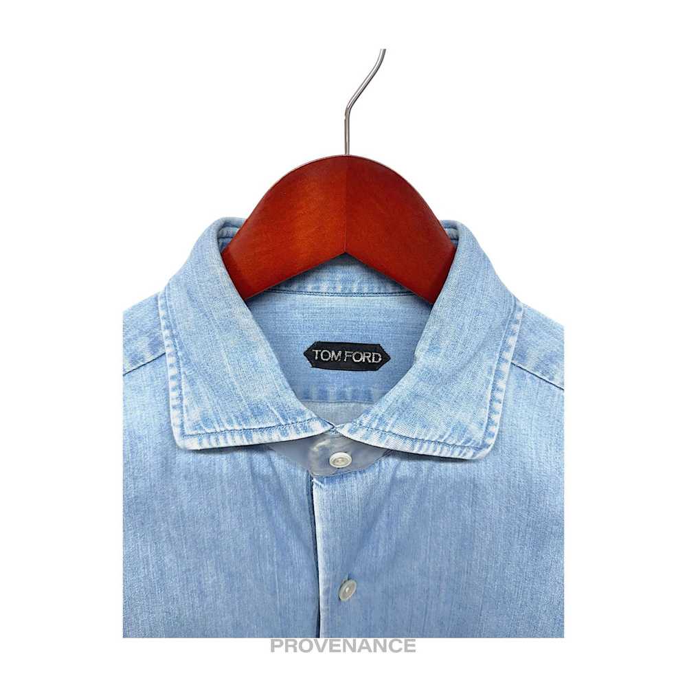 Tom Ford 🔴 Tom Ford Denim Shirt - Blue 38 15 - image 4