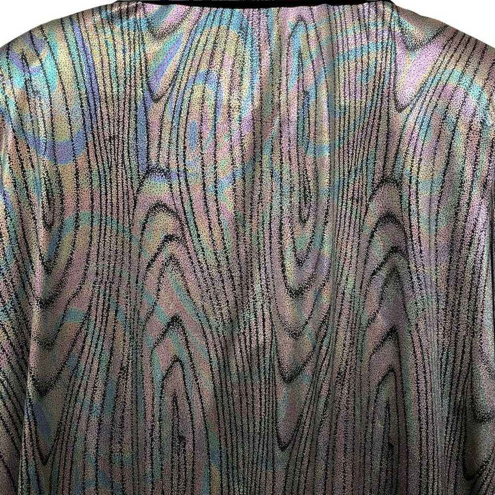 Vintage Tops 'n Tops Iridescent Long Sleeve Blous… - image 3