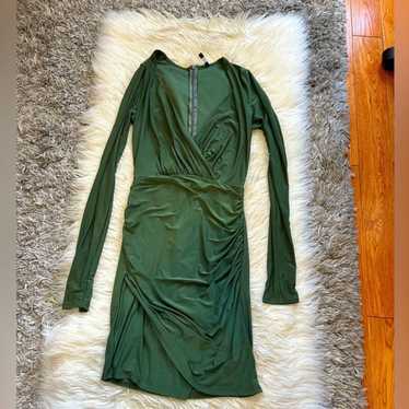 Olive green long sleeve Dress