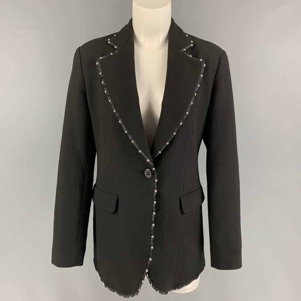 Emporio Armani Black Wool Blend Studded Jacket Bl… - image 1