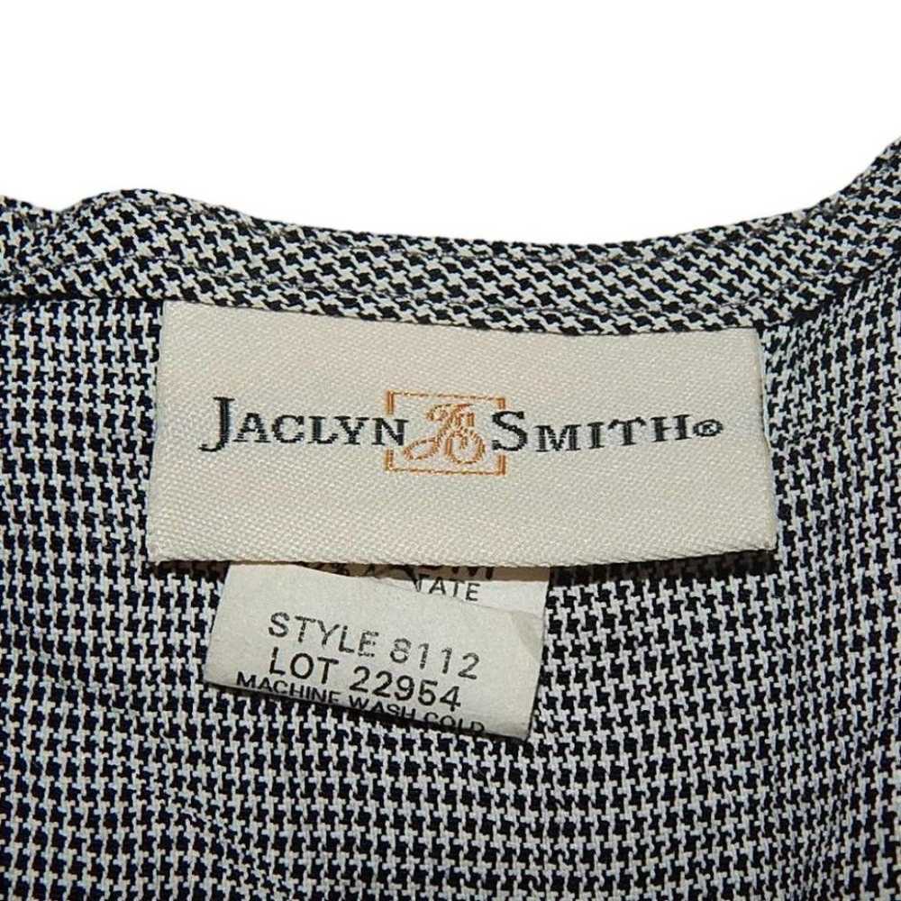 JACLYN SMITH women's medium micro-houndstooth v-n… - image 3