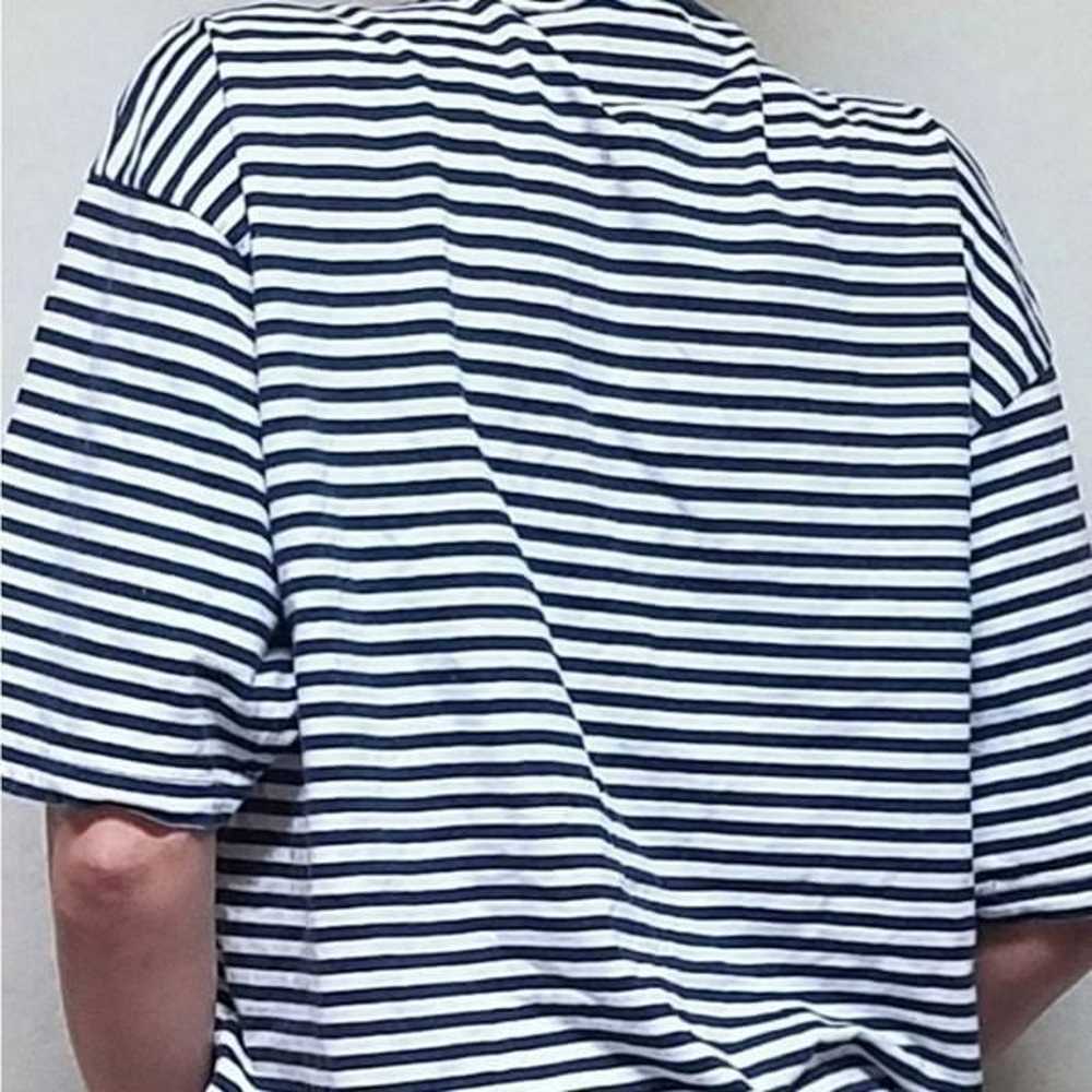 Vintage Tommy Hilfiger Blue Striped Flag Crew Tee - image 5