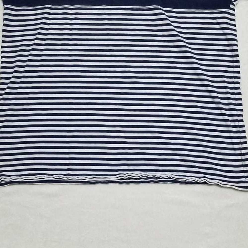 Vintage Tommy Hilfiger Blue Striped Flag Crew Tee - image 7