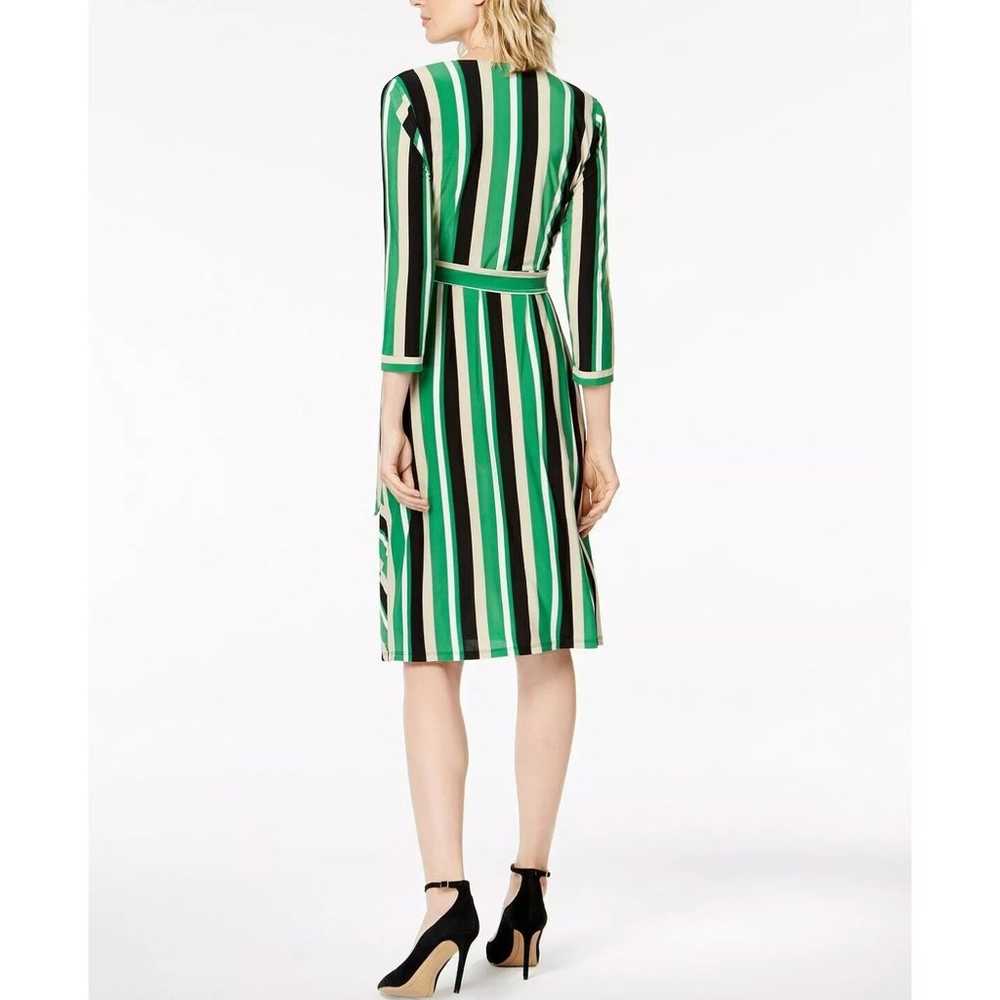 INC International Concepts Green Stripe Faux Wrap… - image 3