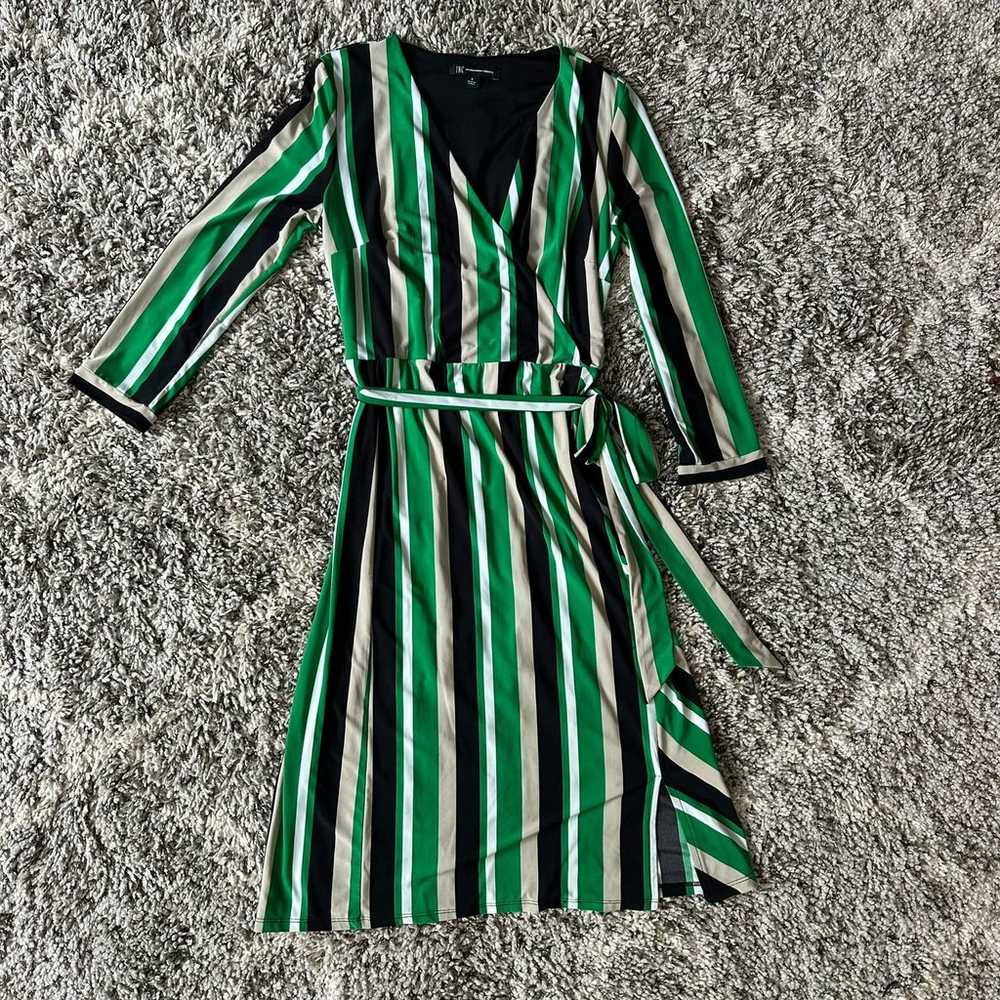 INC International Concepts Green Stripe Faux Wrap… - image 4