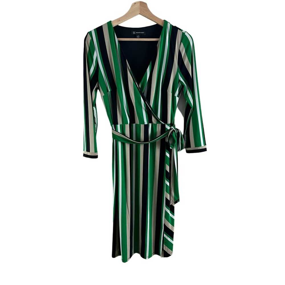 INC International Concepts Green Stripe Faux Wrap… - image 5