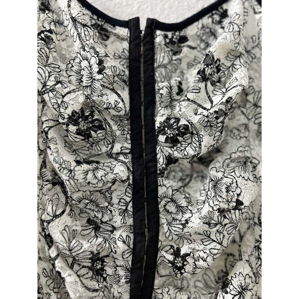 Free People Black & White Floral Sheer Lace Bonda… - image 6