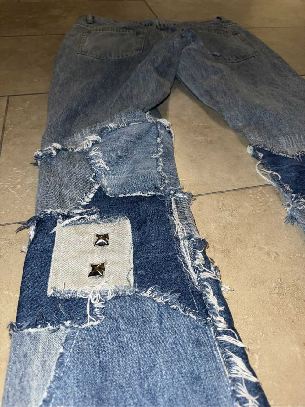 MNML mnml Patch Flare Denim Ripped Jeans Distress… - image 6