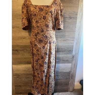 Vintage Paris Sport Club Floral Short Sleeve Maxi… - image 1