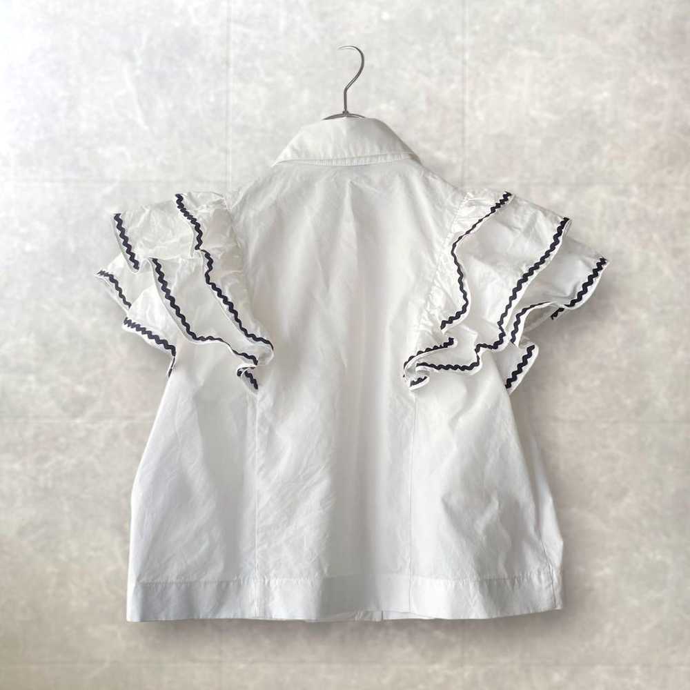 MAISON KITSUNE Frill Puff Top Blouse White - image 2