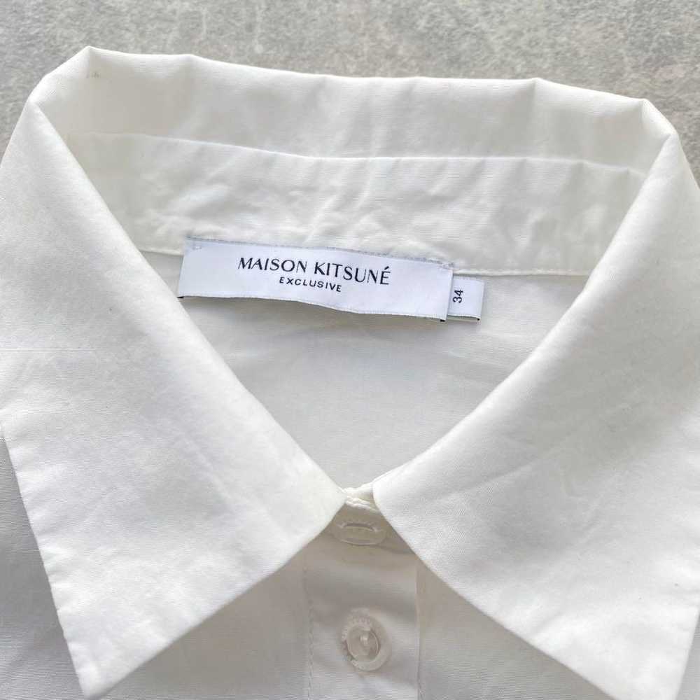 MAISON KITSUNE Frill Puff Top Blouse White - image 6